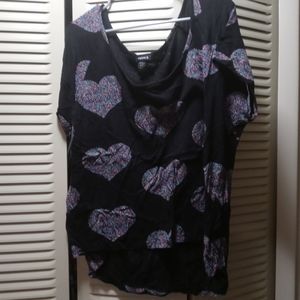 Torrid floral heart shirt